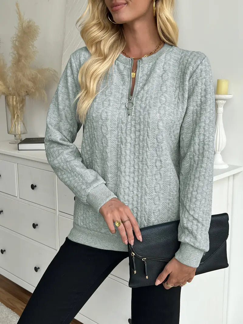 Margaux Felpa Donna Inverno – Maglione Con Cerniera Confortevole in Maglia con Design Elegante