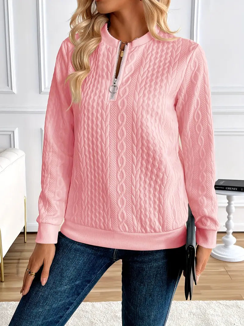 Margaux Felpa Donna Inverno – Maglione Con Cerniera Confortevole in Maglia con Design Elegante
