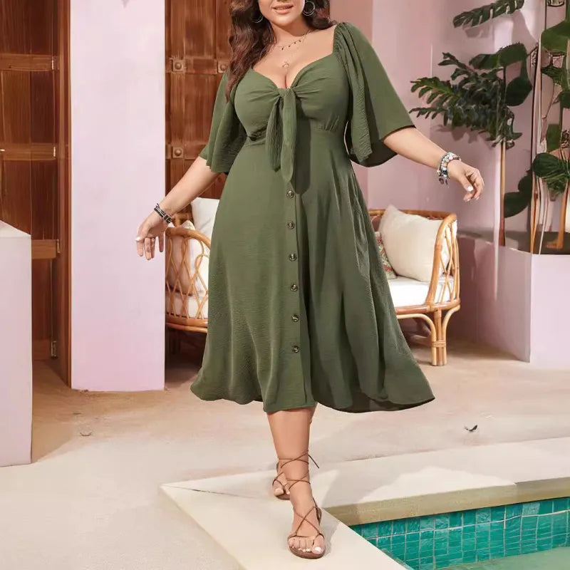 Robe d’Été Femme Louise – Robe Style Vintage avec Coupe Ample & Tissus Légers