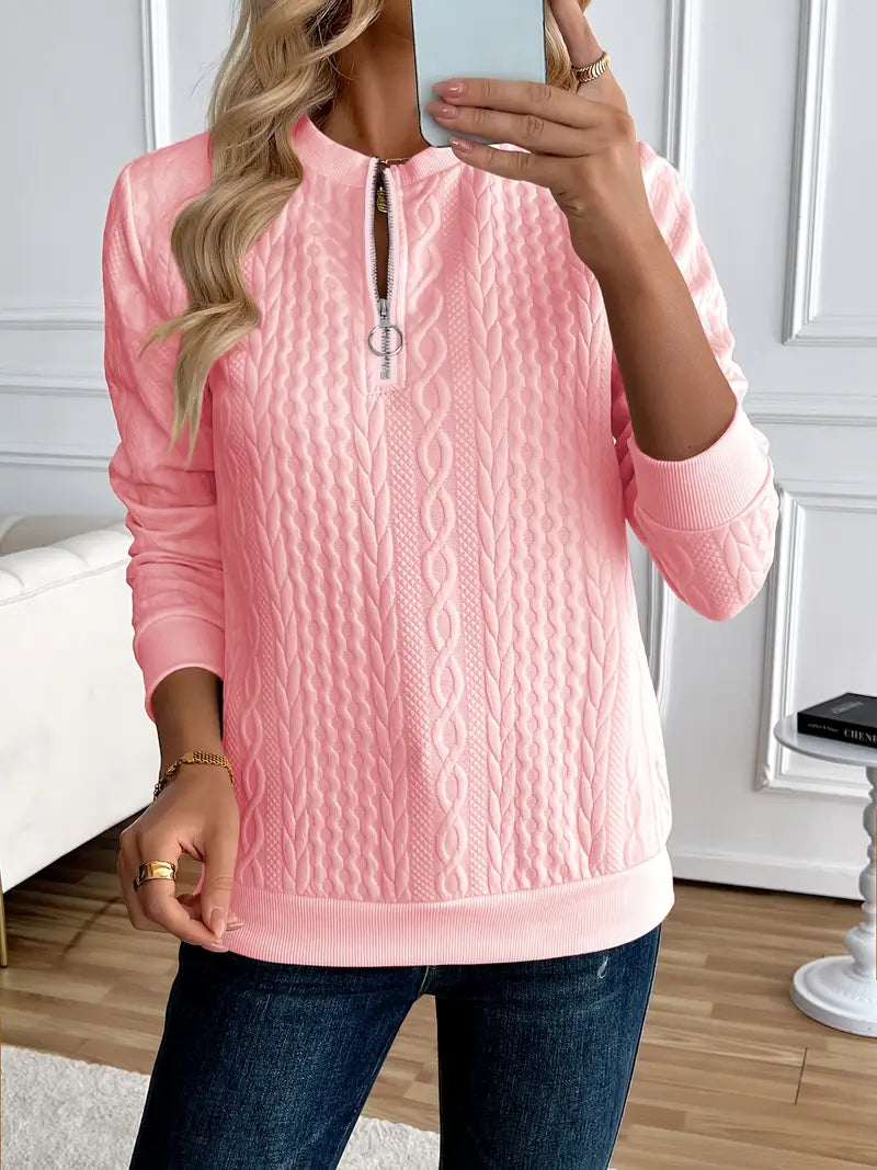 Margaux Felpa Donna Inverno – Maglione Con Cerniera Confortevole in Maglia con Design Elegante