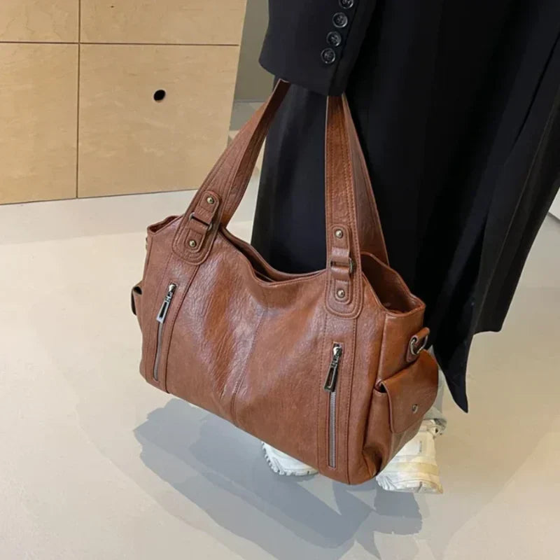 Dakota damestas met schouderriem – elegante leren tas met verstelbare schouderriem en ruim ontwerp