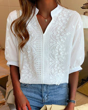 Emelia blouse dames – elegante top met pofmouwen & comfortabele pasvorm