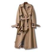 Emilia Trench Femme Elegancki – Długi Płaszcz Szykowny i Wielofunkcyjny na Wszystkie Pory Roku