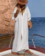 Vestido Casual Feminino Miranda – Tecido de Algodão Macio e Corte Solto para Conforto Elegante