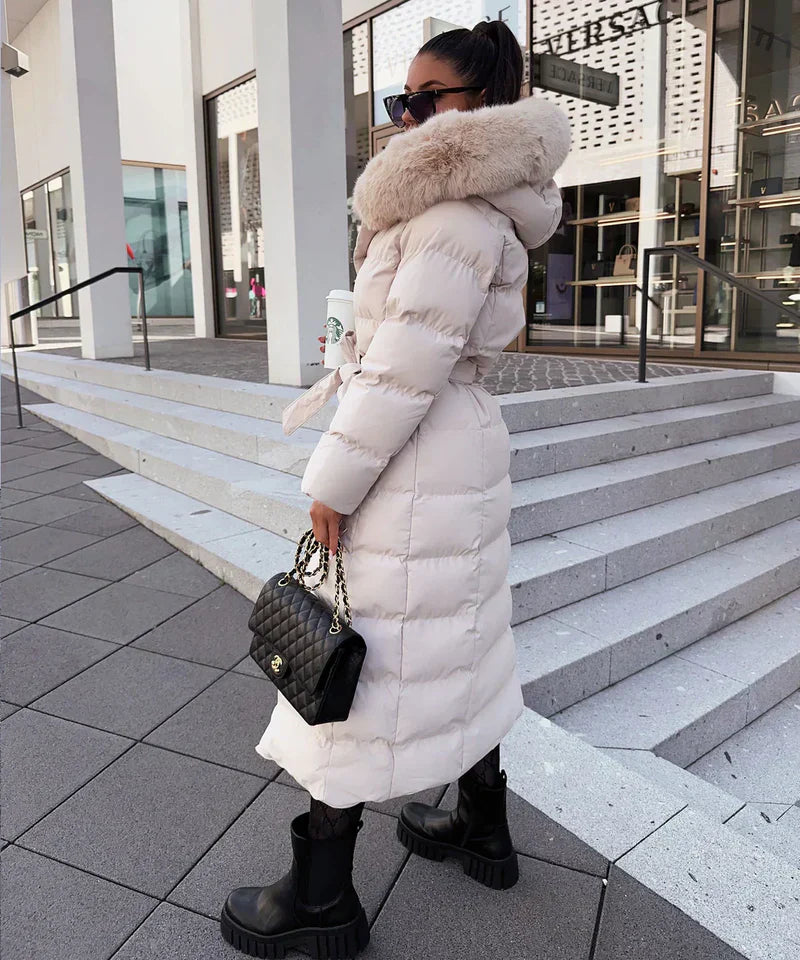 Eleva Cappotto Lungo Donna – Giacca Invernale Calda Idrorepellente con Cappuccio e Taglio Elegante