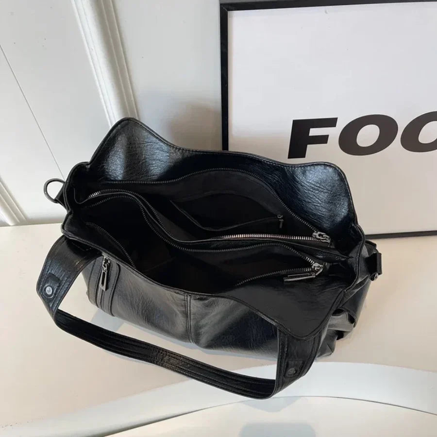 Dakota damestas met schouderriem – elegante leren tas met verstelbare schouderriem en ruim ontwerp
