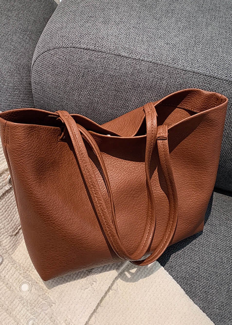 Reyna Sac Cabas Femme – Design Minimaliste Spacieux en Simili-Cuir Durable