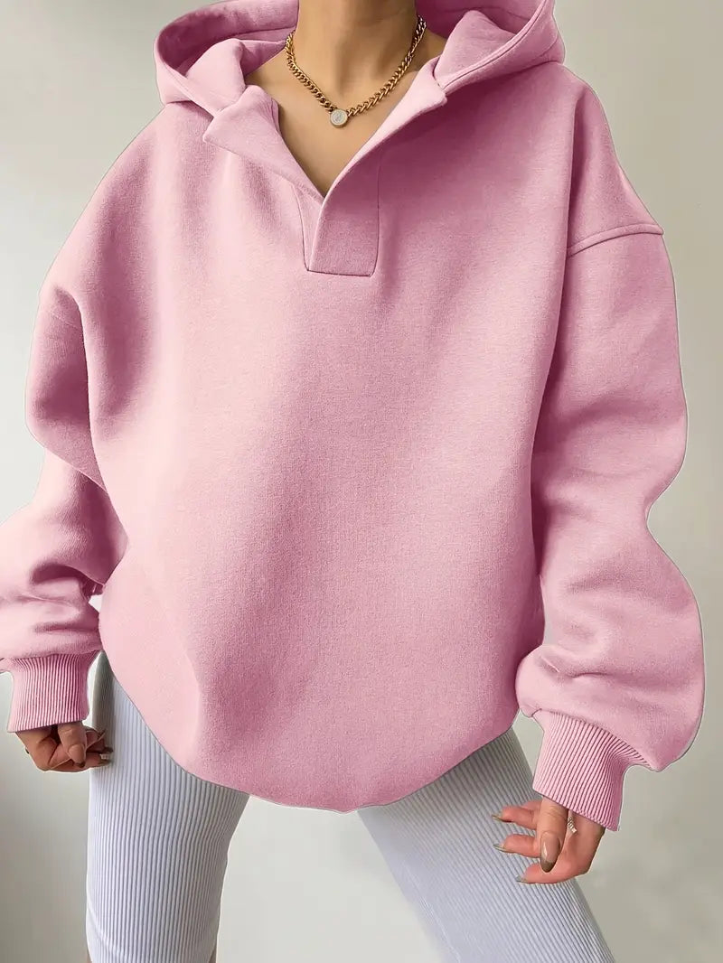 Nayeli Sweat Women – Loose Solid Comfortable Hoodie for a Casual Autumn/Winter Style