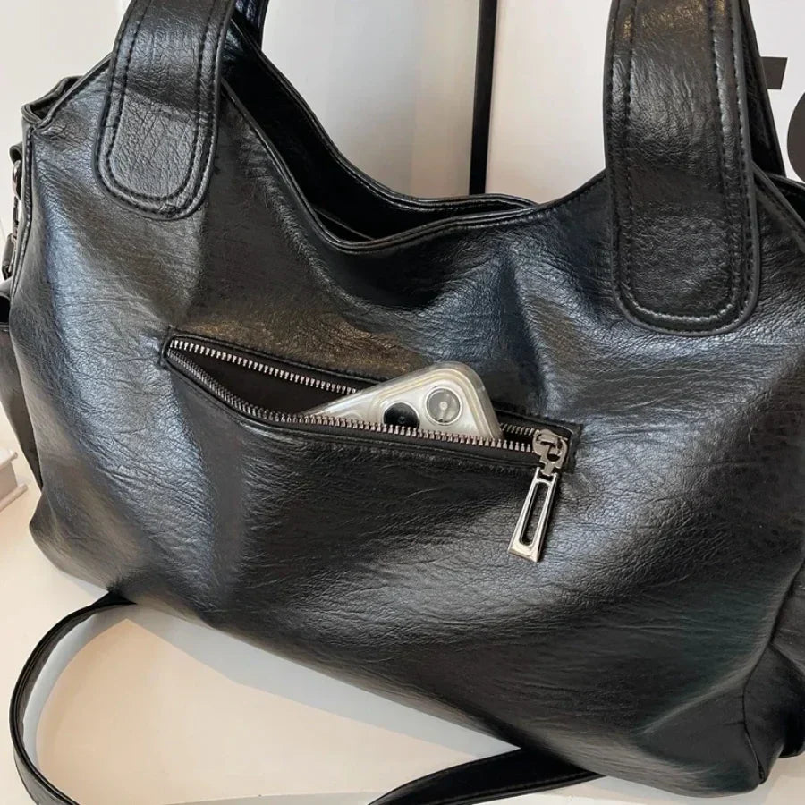 Dakota damestas met schouderriem – elegante leren tas met verstelbare schouderriem en ruim ontwerp