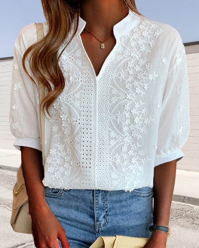 Emelia blouse dames – elegante top met pofmouwen & comfortabele pasvorm