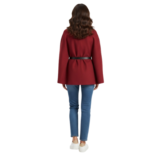 Capa Crisha para Mujer con Mangas de Murciélago – Abrigo Ceñido Elegante y de Invierno