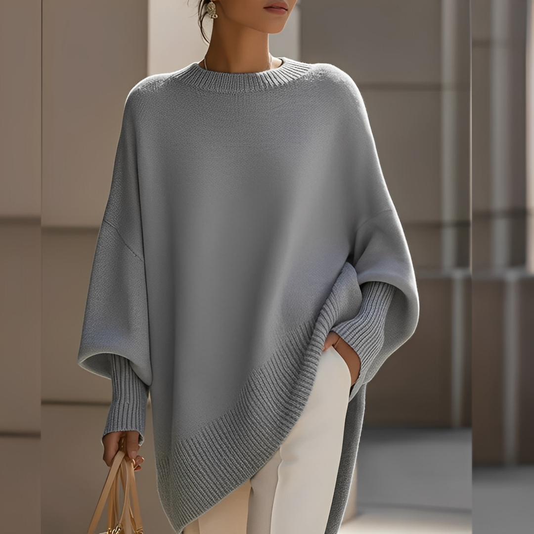 Bella naisten oversize-pullover – mukava pyöreä pääntie, väljä leikkaus & arkityyli puolivuotiskaudelle