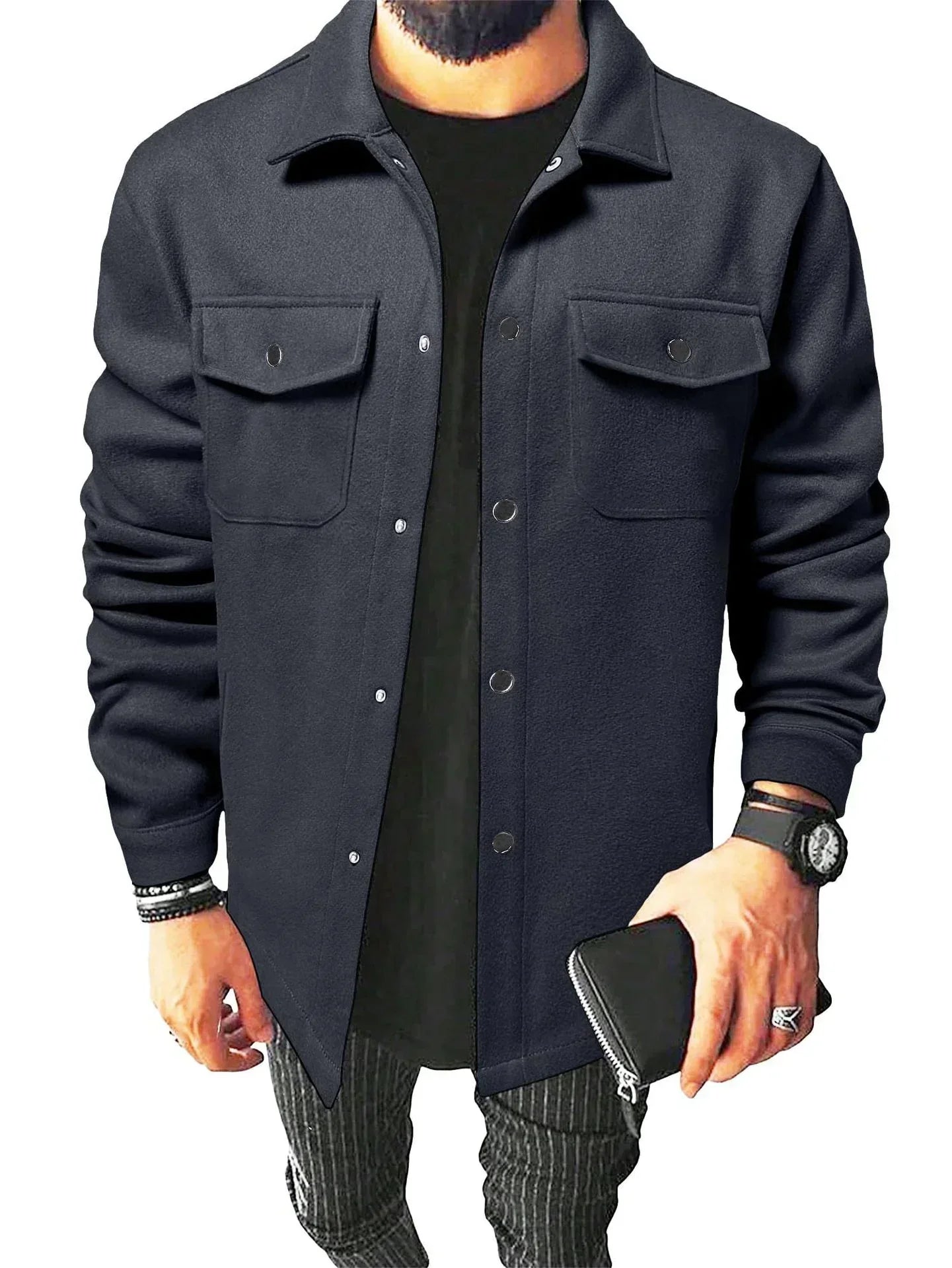 Steven Hemd Herren – Warmes & Bequemes Hemd aus Weichem Stoff im Eleganten Stil