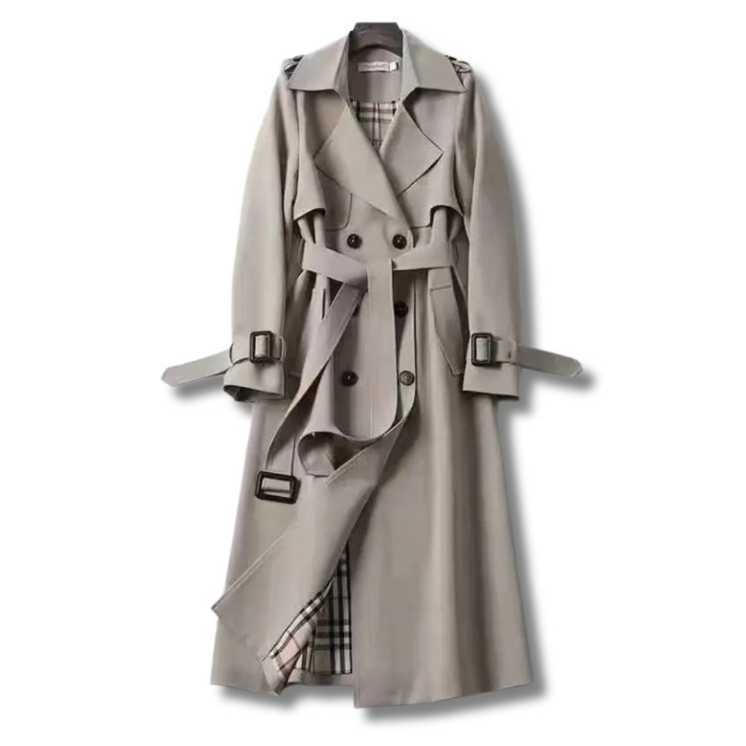 Emilia Eleganter Trenchcoat Damen – Langer, Schicker & Vielseitiger Mantel für Alle Jahreszeiten