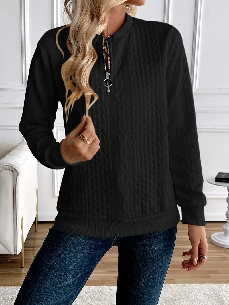 Margaux Felpa Donna Inverno – Maglione Con Cerniera Confortevole in Maglia con Design Elegante