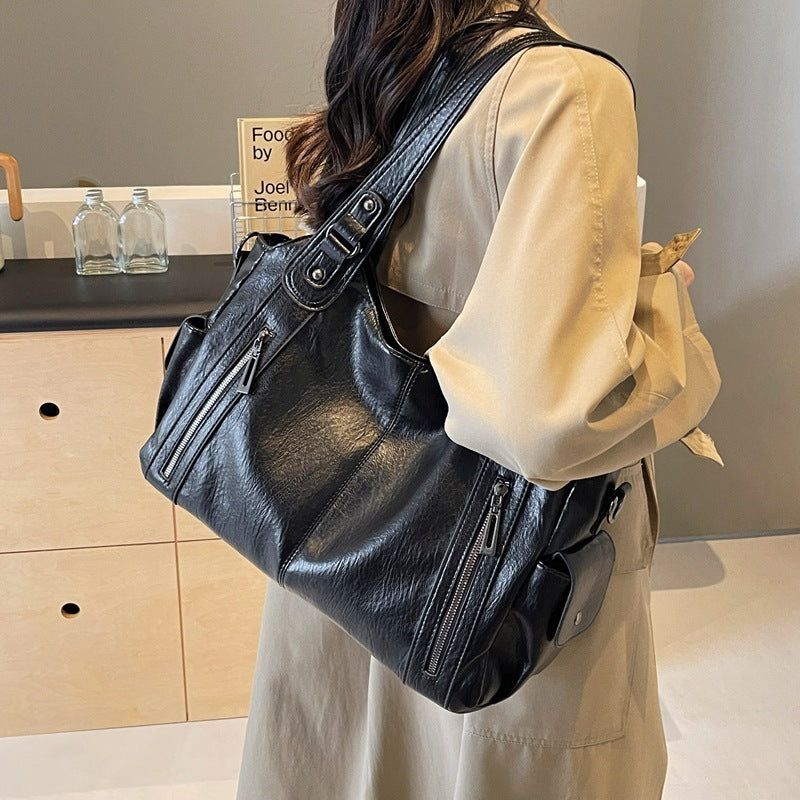 Dakota damestas met schouderriem – elegante leren tas met verstelbare schouderriem en ruim ontwerp