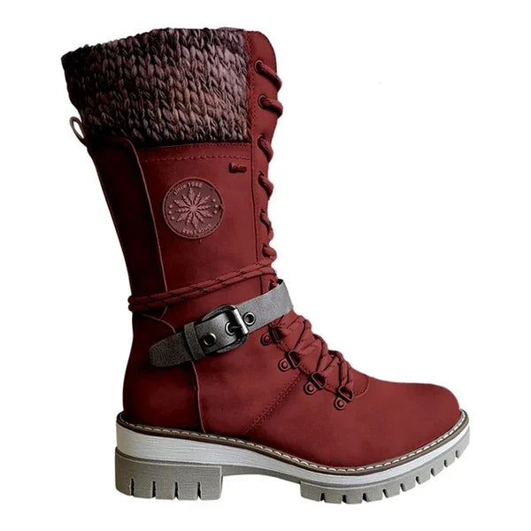 Kylee Botas Altas Mulher para Inverno – Elegantes com Isolamento Quente, Forro Confortável e Fecho de Correr