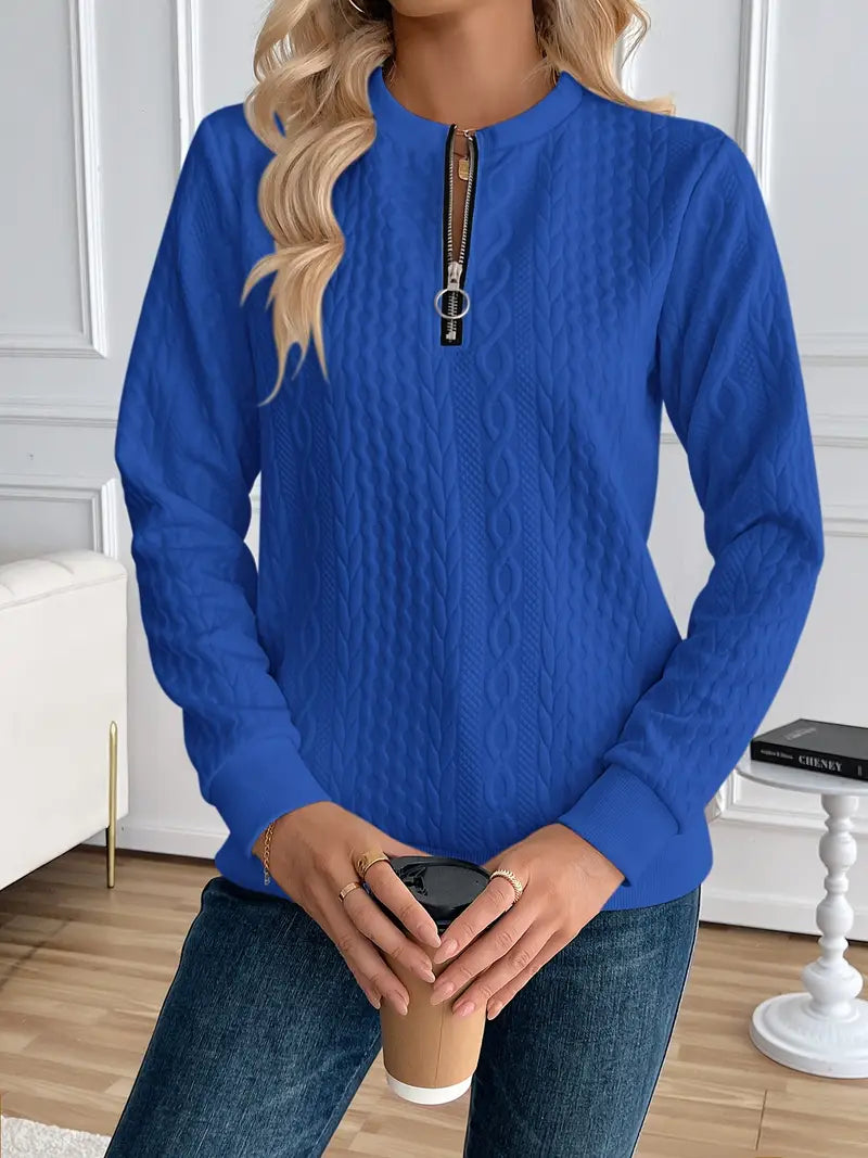 Margaux Felpa Donna Inverno – Maglione Con Cerniera Confortevole in Maglia con Design Elegante