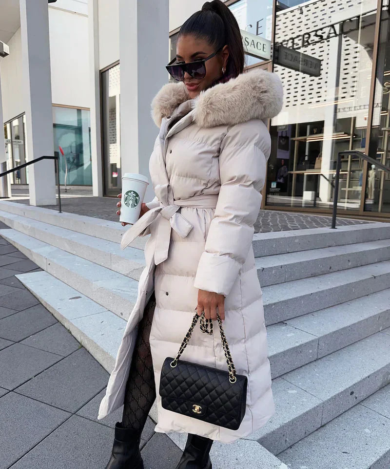 Eleva Cappotto Lungo Donna – Giacca Invernale Calda Idrorepellente con Cappuccio e Taglio Elegante
