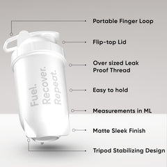Wellbeing Nutrition Bullet Shaker ( White )