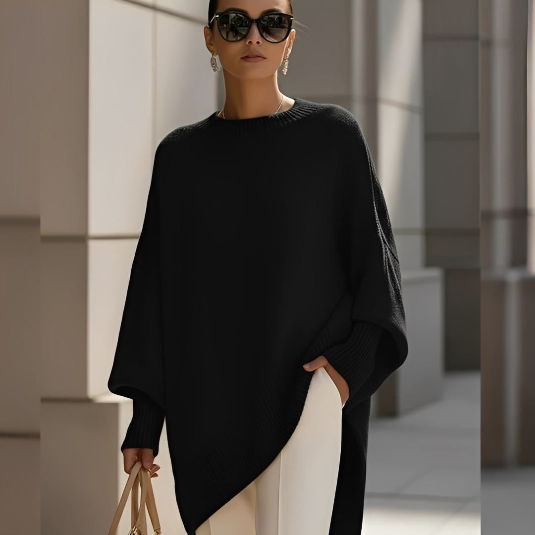 Bella naisten oversize-pullover – mukava pyöreä pääntie, väljä leikkaus & arkityyli puolivuotiskaudelle