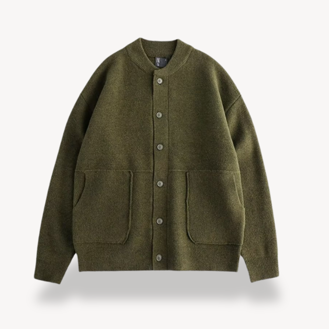 Zayden Chaleco Hombre de Lana con Botones – Cárdigan Elegante en Mezcla de Lana