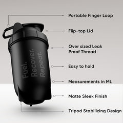 Wellbeing Nutrition Bullet Shaker ( Black )