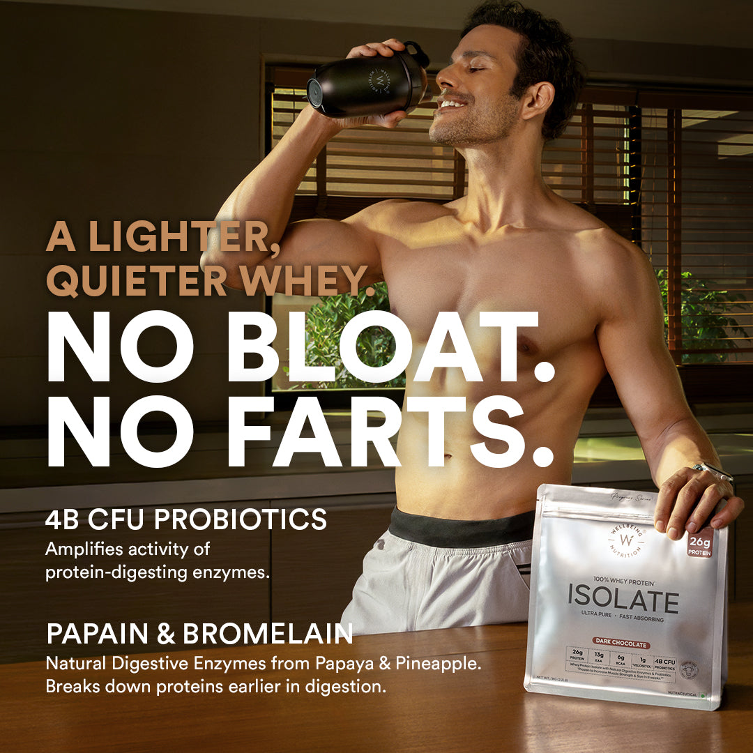 Whey Protein Isolate 26g | 1kg | 4B CFU Probiotics | Dark Chocolate