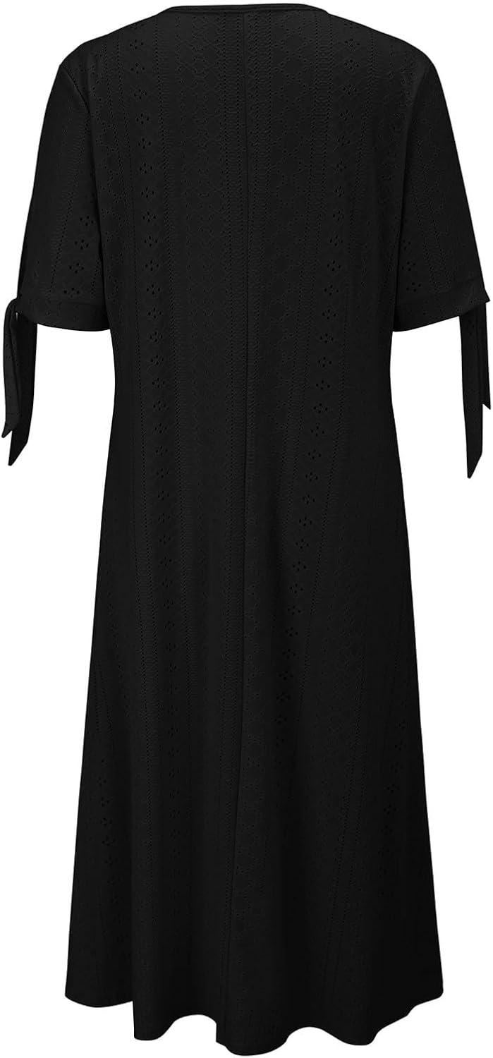 Camille Bohemian Dress for Women – Long Flowing Dress with V-Neck and Pockets