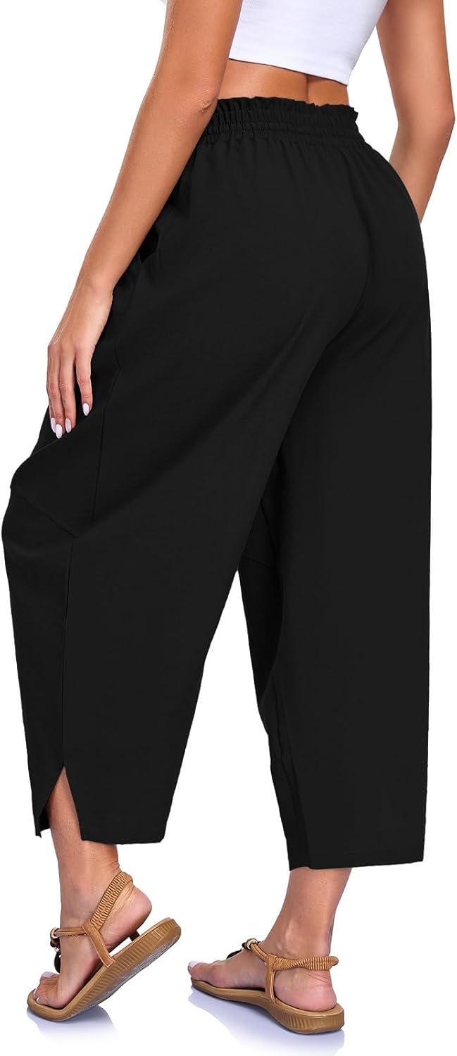 Cristal dames harembroek – wijde pasvorm, hoge elastische taille, licht en casual