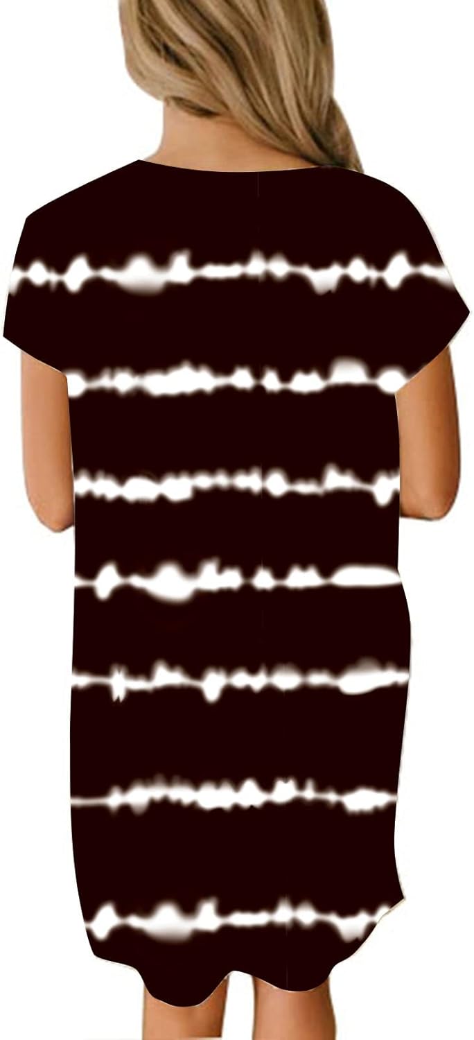 Rochie de vară pentru femei Sophie – Rochie cu decolteu în V, croială A-line, cu buzunare și mâneci scurte