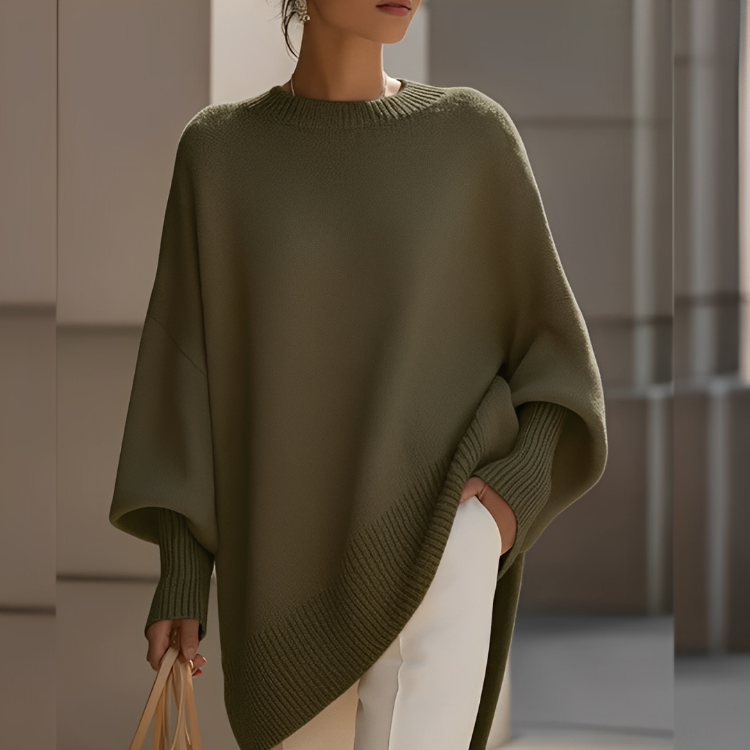 Bella naisten oversize-pullover – mukava pyöreä pääntie, väljä leikkaus & arkityyli puolivuotiskaudelle