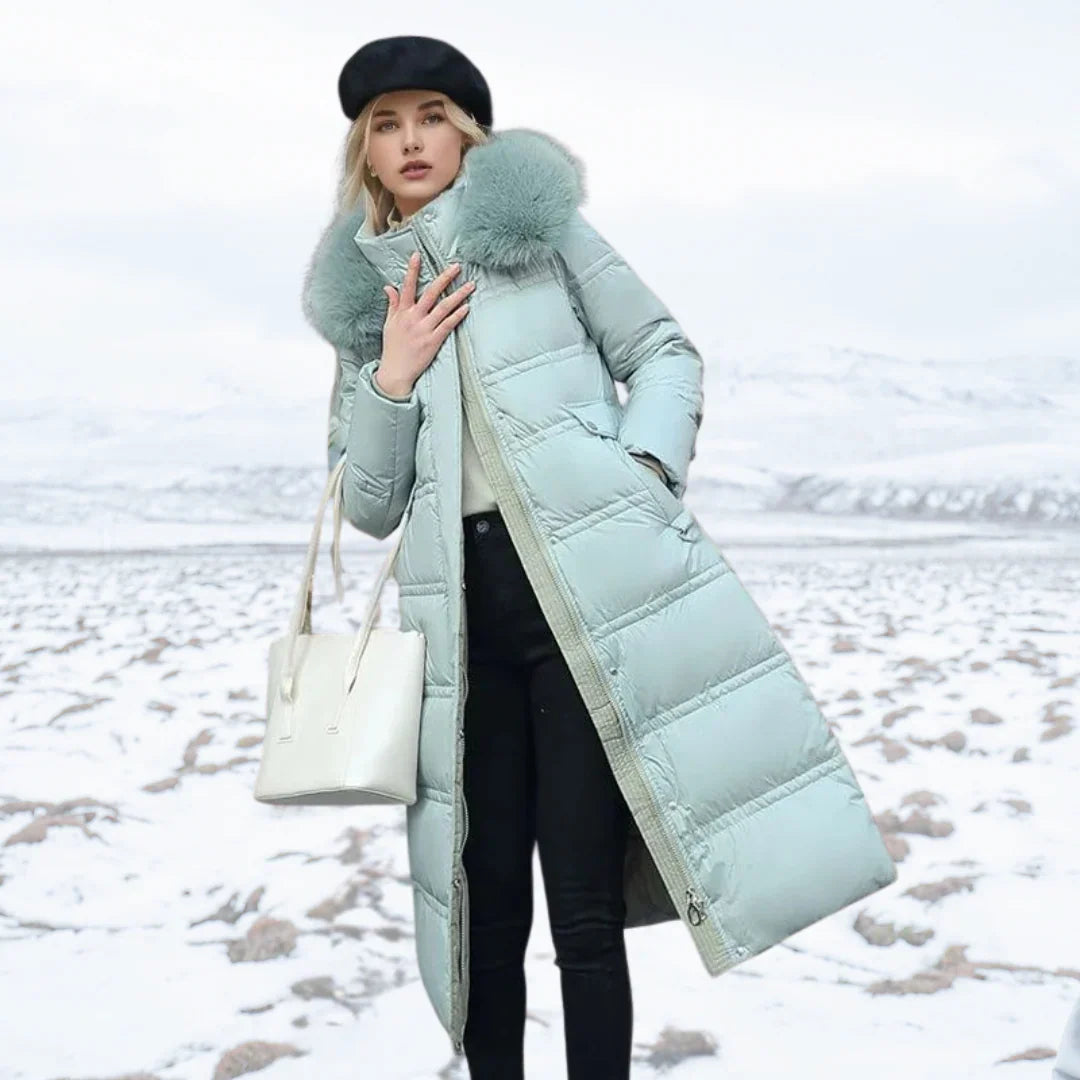 Amey Cappotto Invernale Donna con Collo in Pelliccia – Sagomato, Caldo ed Elegante