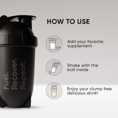 Wellbeing Nutrition Bullet Shaker ( Black )