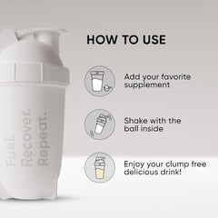 Wellbeing Nutrition Bullet Shaker ( White )