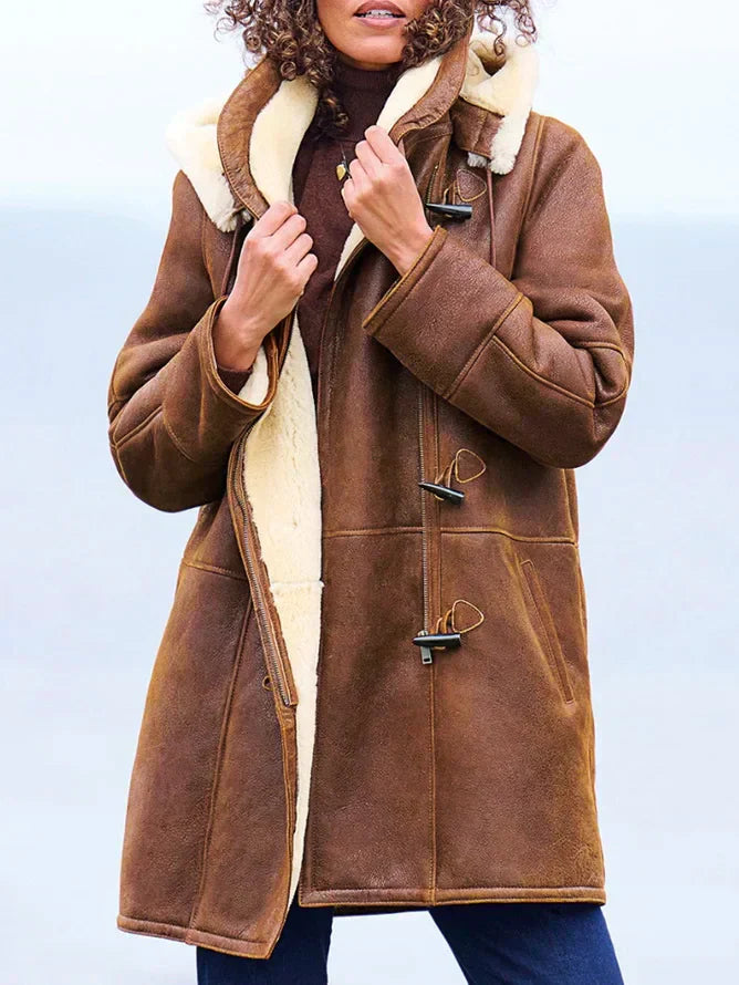 Leia Damen Kapuzenmantel – Warm, leger & elegant für Wintertage