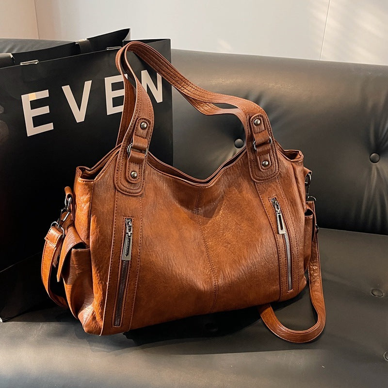 Dakota damestas met schouderriem – elegante leren tas met verstelbare schouderriem en ruim ontwerp