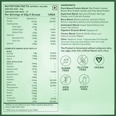 Superfood Plant Protein British Banoffee Pie ingredients back side
