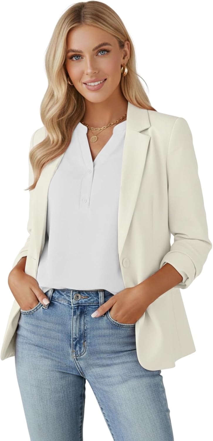 Sophie Blouse Femme Mousseline – Col V, Manches Bouffantes, Coupe Fluide Élégante