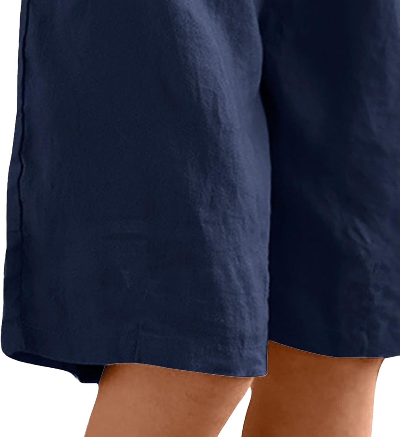 Julia korte bermudashorts til kvinder i bomuld – bred pasform, høj talje med elastik, sommer, afslappet style
