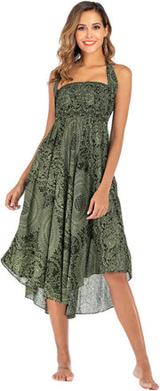 Vestido Pareô Boémio Coraline para Mulher – Vestido 2 em 1 Floral Tamanho Único para Praia e Férias