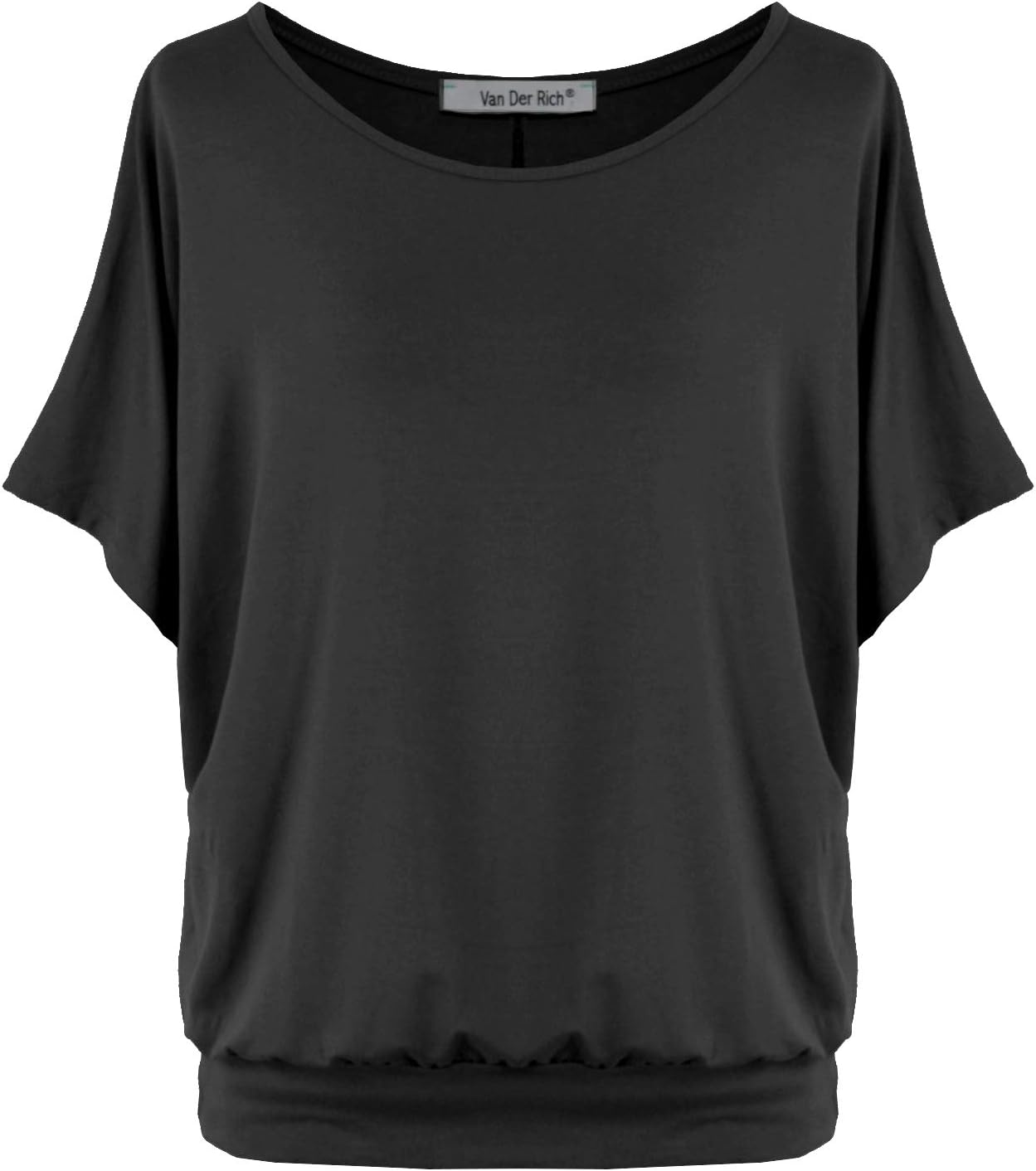 T-shirt oversize donna Tyronia – maniche a pipistrello, viscosa elasticizzata Made in Italy