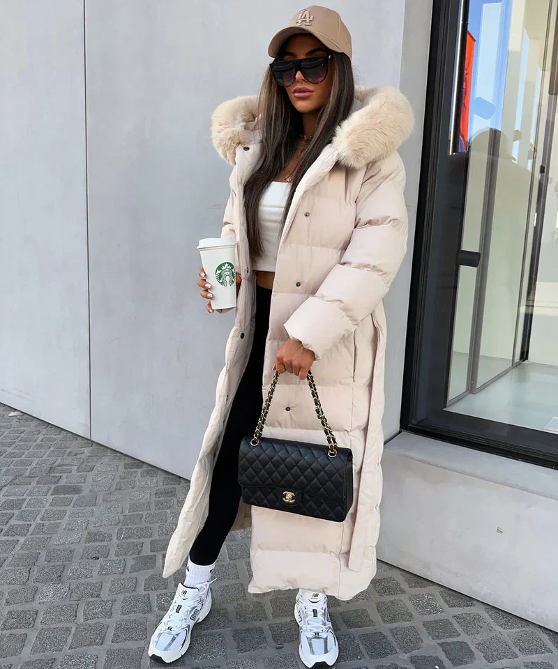 Eleva Cappotto Lungo Donna – Giacca Invernale Calda Idrorepellente con Cappuccio e Taglio Elegante