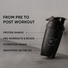 Wellbeing Nutrition Bullet Shaker ( Black )