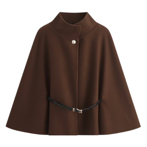 Capa Crisha para Mujer con Mangas de Murciélago – Abrigo Ceñido Elegante y de Invierno