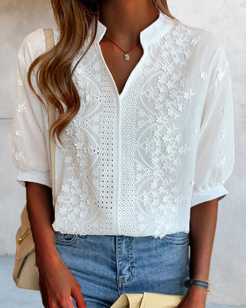Emelia blouse dames – elegante top met pofmouwen & comfortabele pasvorm