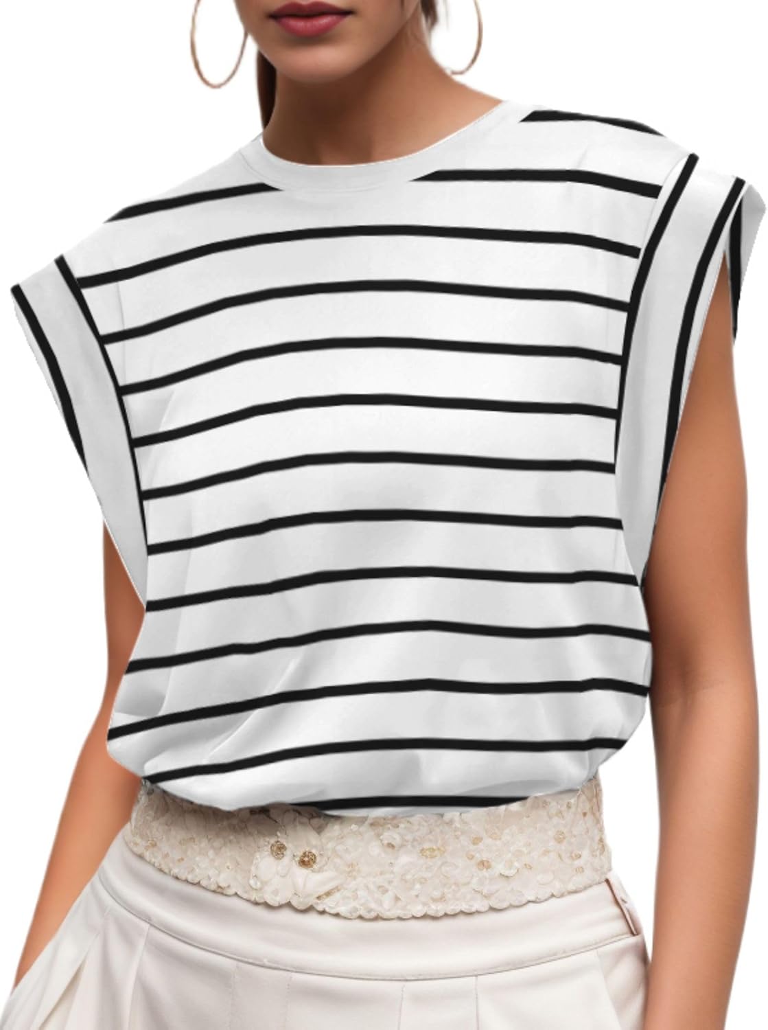 Sophie T-Shirt Dames – Loszittende Katoenen Top Met Korte Mouwen Casual Chic
