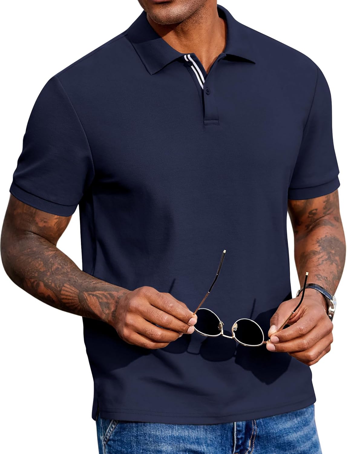Luke Men's Polo – Short Sleeve Cotton Piqué Polo, Casual & Elegant Golf Style