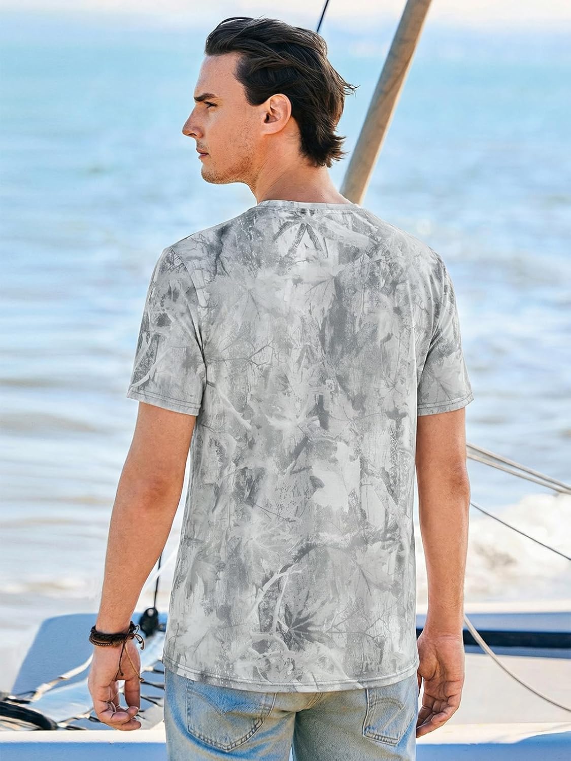 Ryan T-shirt til mænd – Tie Dye Stretch T-shirt, Vintage Streetwear Stil, Sommer