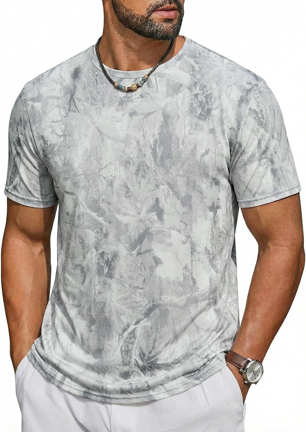 Tricou bărbați Ryan – Tricou Tie Dye elastic, stil vintage streetwear vară